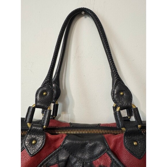 LOCKHEART Y2K MULTICOLOR LARGE LEATHER BAG/SACHEL NO SHOULDER STRAP - Picture 5 of 12